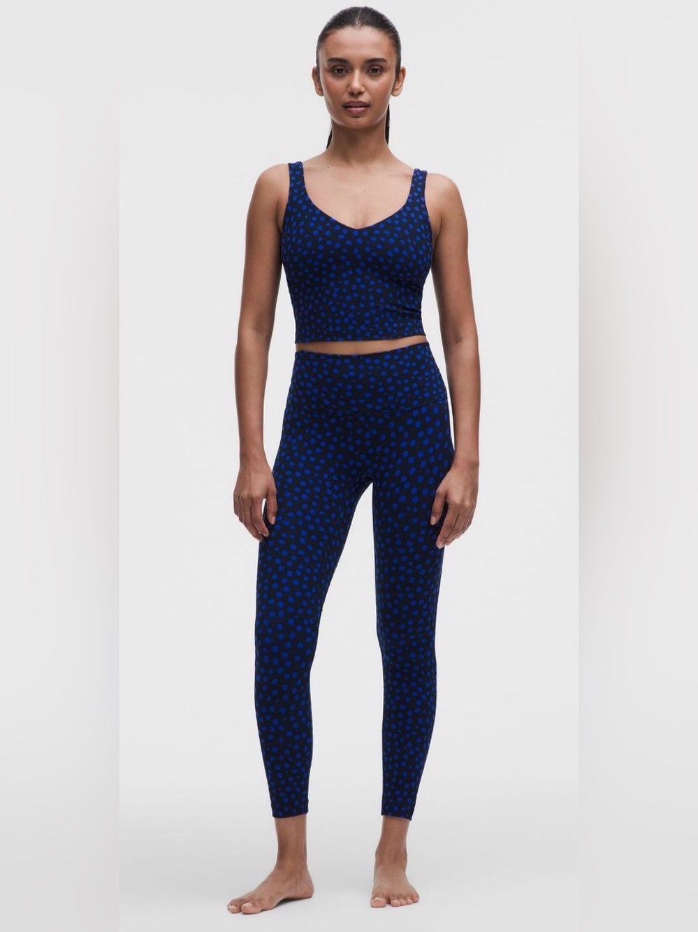 NWT Lululemon Stamp Dot/Beach Ball Blue No Line Align 25" Pant- Women's Size 10